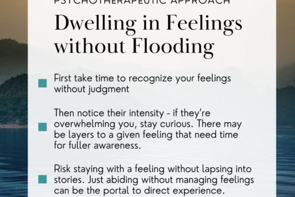 Dwelling in Feelings without Flooding